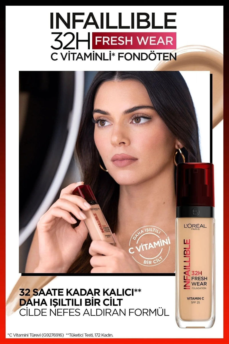 L'Oréal Paris Infaillible 32H Fresh Wear C Vitaminli Fondöten - 125 Natural Beige